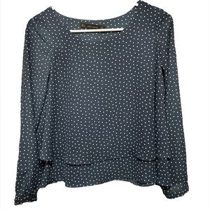 ZARA BASIC‎ Blue/White Woman’s Top Sz S